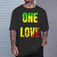 One Love Rastafari Colors For Peace & Reggae Lover T-Shirt Gifts for Him