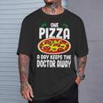 One Pizza A Day Keeps The Doctor Away Eating Pizza Italian T-Shirt Gifts for Him