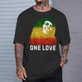 One Reggae Love Reggae Music Rastafarian Jamaica Rock Roots T-Shirt Gifts for Him