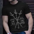 One For All All For One The Three Muskers Literary T-Shirt Gifts for Him