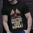 Open Wheel Formula Racing Car Practice Qualify Race Repeat T-Shirt Gifts for Him