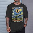 Paducah Kentucky Total Solar Eclipse 2024 Starry Night T-Shirt Gifts for Him