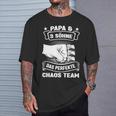 Papa & 3 Söhne Chaos Team Papa 3 Söhne T-Shirt Geschenke für Ihn