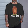 Papa Bär 2 Kinderateratertag Geschenk Herren Männer T-Shirt Geschenke für Ihn