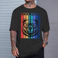 Papa Papa Bär Ehemannater Familieatertag Regenbogen T-Shirt Geschenke für Ihn