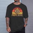 Papa Bär Papa Wildingatertagintage T-Shirt Geschenke für Ihn