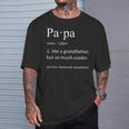 Papa Definition Großvateratertag T-Shirt Geschenke für Ihn