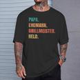 Papa Grillmeister Ehemann Held T-Shirt Geschenke für Ihn