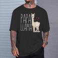 Papa Lama Lustig Passende Familie Stamm Papa Opa T-Shirt Geschenke für Ihn