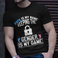 Papa Is My Name Keeping Gender Is My Game Baby Reveal T-Shirt Gifts for Him