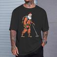 Papá Noel Como Detectorista De Metales Detección De Metales Navidad Camiseta unisex Regalos para él