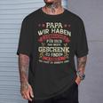 Papa Wir Habenersucht Das Perfekte Geschenk Zu Finden German Langu T-Shirt Geschenke für Ihn