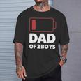 Papaon 2 Boys Papa Des Son T-Shirt Geschenke für Ihn