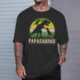 Papasaurus Zwei Kinder Für Papa Zumatertag Weihnachten T-Shirt Geschenke für Ihn