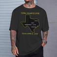 Path Of Solar Eclipse 2024 Interactive Map Texas Eclipse T-Shirt Gifts for Him