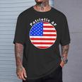 Patriotic Af American Flag Circle T-Shirt Gifts for Him