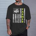 Patriotic Tractor Flag Farmer T-Shirt Gifts for Him