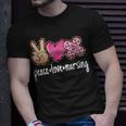 Peace Love Nursing Leopard Print Cute Nurse T-Shirt Gifts for Him