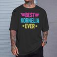 Personalisiertes T-Shirt Beste Kornelia Ever, Buntes Design Geschenke für Ihn