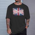 Peterborough United Kingdom British Flag Vintage Souvenir T-Shirt Gifts for Him