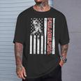 Philadelphia Baseball American Flag Vintage Baseball Fans T-Shirt Gifts for Him