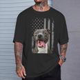 Pitbull Flag Pitbull Pit Bull Dog T-Shirt Gifts for Him
