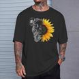 My Pitbull Is A Sunflower She's A Sunshine Hippie Sunflower T-Shirt Gifts for Him