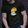 Pocket White Bellied Caique Cute Parrot Birb Memes T-Shirt Gifts for Him