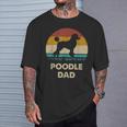 Poodle Dad For Poodle Dog Lovers Vintage Dad T-Shirt Gifts for Him