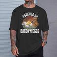 Powered By Bacon And Eggs Bacon Lover T-Shirt Gifts for Him