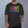 Out Pre-School Peace Sign Last Day Of School Tie Dye T-Shirt Gifts for Him