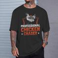 Professional Chicken Chaser Farmer Chickens Lover Farm T-Shirt Gifts for Him
