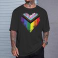 Progressive Pride Flag Heart Lgbtq For Lgbt Lesbian Gay T-Shirt Gifts for Him