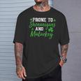 Prone To Shenanigans & Malarkey Fun Clovers St Patrick's Day T-Shirt Gifts for Him