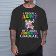 Proud Aunt Of A 2024 Kindergarten Graduate Unicorn Dab T-Shirt Gifts for Him
