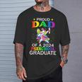Proud Dad Of A 2024 Preschool Graduate Unicorn Dab T-Shirt Gifts for Him