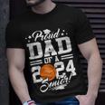 Proud Dad Of A 2024 Senior Basketball Graduation T-Shirt Gifts for Him