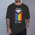 Proud Grandpa Gay Pride Progress Lgbtq Lgbt Trans Queer T-Shirt Gifts for Him