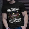 Proud Grandson Of A United States Veteran Military Family T-Shirt Gifts for Him