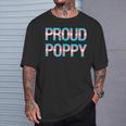 Proud Poppy Transgender Trans Pride Month Lgbtq Father's Day T-Shirt Gifts for Him