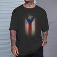 Puerto Rico Washed Flag T-Shirt Geschenke für Ihn