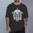 Push Your Limit Gym Motivation Cotton Adult & Youth T-Shirt Gifts for Him