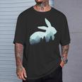 Rabbit Bunny Hare Double Exposure Surreal Wildlife Animal Pullover T-Shirt Gifts for Him