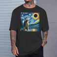 Raccoon Total Solar Eclipse 2024 Van Gogh Raccoon Glasses T-Shirt Gifts for Him