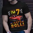 Race Car 7Th Birthday Toddler Boy Racing 7 Years Old T-Shirt Gifts for Him