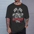 Race Car Papa Of The Birthday Boy Racing Family Pit Crew T-Shirt Gifts for Him