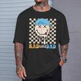 Rad Like Dad Hippie Face Check Dad Son Daughter Father's Day T-Shirt Gifts for Him