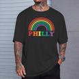 Rainbow Pride Gay Lgbt Parade Philly Philadelphia T-Shirt Gifts for Him