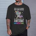 Rare Disease Warrior Unicorn Rare Disease Awareness T-Shirt Gifts for Him