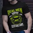 Real Drive Electric Cars Green Ev Owner Lover T-Shirt Gifts for Him